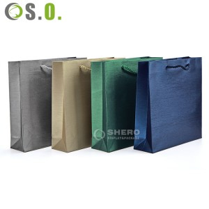 Hot selling custom logo printing recycle gift kraft paper shopping bag