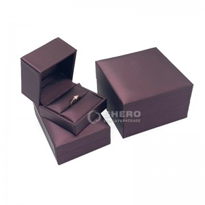 Wholesale Luxury Brushed Ring Pendant Necklace Bracelet Jewelry Packaging Box PU Leather Jewelry Box