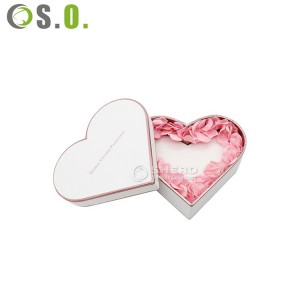 Hot selling paperboard brown black kraft white heart paper jewelry box