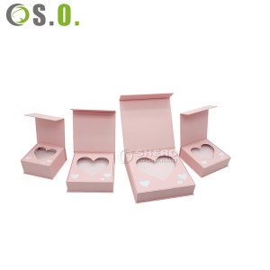 Free Design Luxury Custom Logo Foldable Magnet Book Shape Paper Necklace Jewelry Box