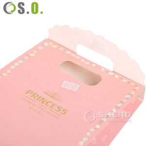 Pink Paper Bags Blue Custom Gift Paper Bag With Handle Clothing Shoe Shopping Luxury Packaging Paper Bag With logo