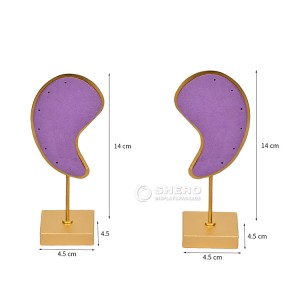 Jewelry Earring Studs Holder Ear-Shaped Jewelry Organizer with 6-7 Holes Earring Display Stand for Selling