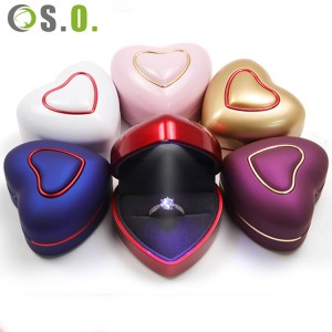 Heart Shaped Ring Earring Pendant Led Jewelry Box Wholesale Jewelry Gift Box With Light
