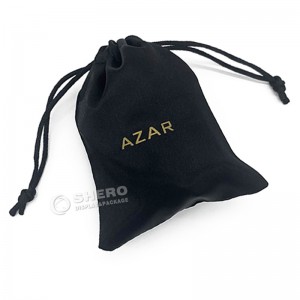 Wholesale Customized Small Dust Silk Satin jewellery Bag Black Drawstring Satin jewelry Pouch with Logo Printing