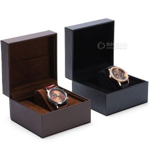 Better Quality Big Square Luxury Black PU Leather Custom Logo And Color Gift Watch Box