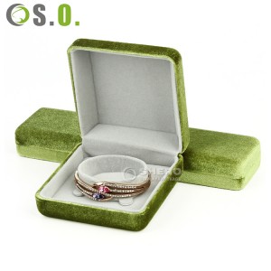 High-end Special Color Velvet Jewelry Packaging Box Custom Insert Jewelry Jewellery Box For Ring Pendant