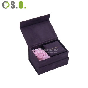 Custom packaging packing gift paper earring round jewelry ring box