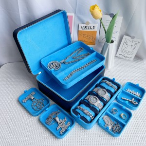 PU Leather Storage Box Multi Function Portable Jewelry Boxes travel jewelry case Big Jewelry box