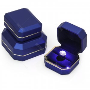 Led jewelry box luxury led jewelry package custom ring diamond jewelry box with lights