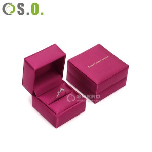 China Manufactory storage plastic blue gift jewelry advertising packing display lcd ring jewellery box