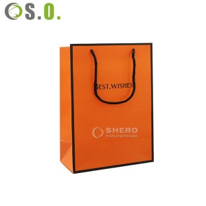Factory Support Paper Bag Orange special kind paper Custom Print Logo Services with wholesale price