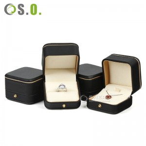 Shero Custom Logo Printed Luxury Gift Packaging Pu Leather Jewelry Gift Box