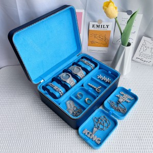 PU Leather Storage Box Multi Function Portable Jewelry Boxes travel jewelry case Big Jewelry box