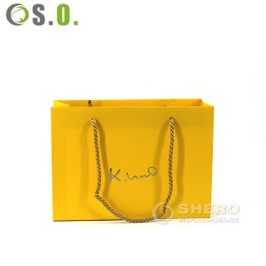 Custom Logo Printed Luxury Paper Bags Jewelry Bracelet Packaging Gift Shopping Bag with Ribbon Close