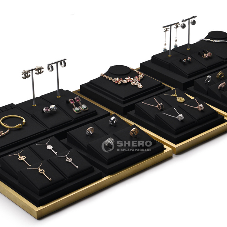 Shero Counter Display Set Untuk Gelang Kalung Cincin Anting Pameran Organizer Pemegang Perhiasan Display Stand