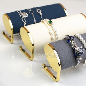 High-quality removable wooden metal T shape 3 Tiers watch bracelet bangle jewelry Holder display stand for jewelry store
