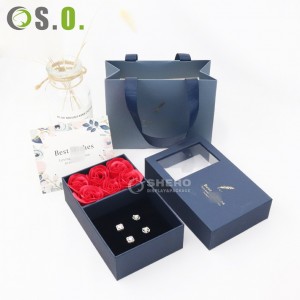 Hot Selling Eco Friendly Jewelry Earring Necklace Flower Box