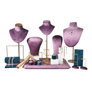 Top Sell Luxury Jewelry Stand Jewelry Showcase Display Set Necklace Jewelry Set Window Display