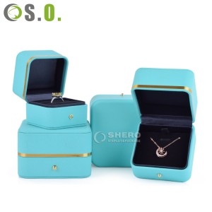 High Quality  Pu Leather Jewelry Box  Handmade Custom Box Jewelry Packaging Display Boxes