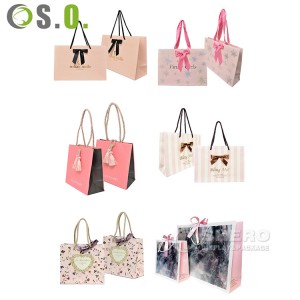 High Garde Exquisite Jewelry Custom Jewelry Paper Bag Packaging Cardboard Jewellery Gift Bag