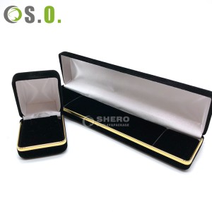 Manufacturer Supply Luxury Grey Velvet Jewelry Boxes Ring Necklace Velvet Jewelry Box Set