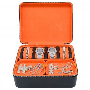 PU Leather Storage Box Multi Function Portable Jewelry Boxes travel jewelry case Big Jewelry box