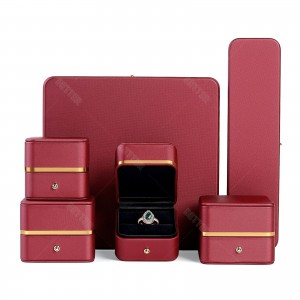Wholesale PU Leather Luxury Gift Jewellery Box Package Custom Bangle Bracelet Necklace Earrings Ring Box Custom Jewelry Box