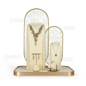 Luxury Jewelry Earrings Shelf Ring Display Jade Full Set Jewelry Display Props Counter Window Display Ornaments Set Stand