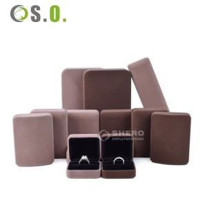 Factory Luxury Suede Velvet Jewellry Iron Box Ring Pearl Pendant Box