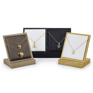High Quality Jewelry Display Stand PU leather Pendant Exhibitor Shop Necklace Display stand