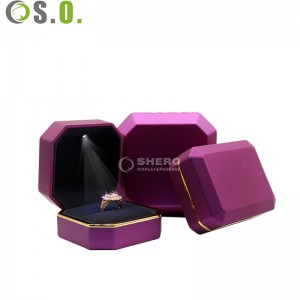 New design led light jewelry packaging box led jewelry ring box with logo