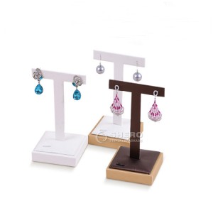 T-Bar Jewelry Display Tower Velvet  Earrings Holder Bracelet Stand