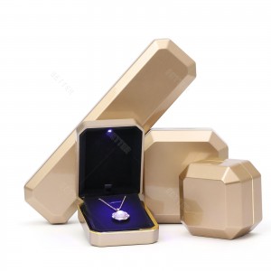 Led jewelry box luxury led jewelry package custom ring diamond jewelry box with lights