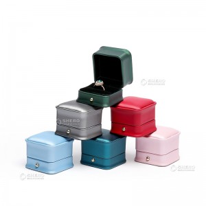 Free sample Korea new style factory wholesale ring necklace bangle wedding Valentine’s gift packaging white leather jewelry box