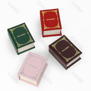 Beautiful Custom Book Shape Paper Jewelry Gift Box Jewelry Boxes Packing for Ring Earrings