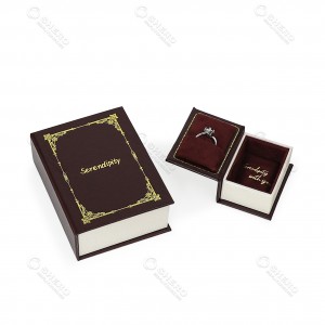 Beautiful Custom Book Shape Paper Jewelry Gift Box Jewelry Boxes Packing for Ring Earrings