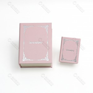 Factory Selling Custom Pink Jewelry Gift Cardboard Box Jewelry Boxes for Ring Earrings
