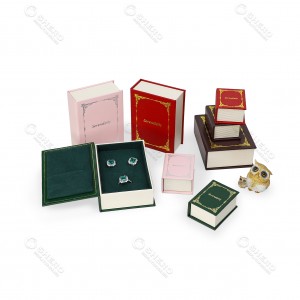 Beautiful Custom Book Shape Paper Jewelry Gift Box Jewelry Boxes Packing for Ring Earrings