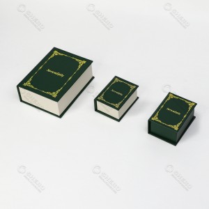 Wholesale Custom Printed Green Jewelry Cardboard Paper Box Jewelry Ring Earrings Box