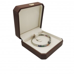 Anniversary PU Jewelry Gift Box Premium PU Leather Case For Couple Jewelry Ring Gift Packing