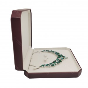 PU Leather Jewelry Box Red Jewellery Bracelet Box for Women Gift Packaging Wholesale