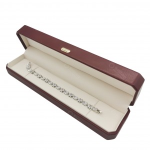 Custom PU Leather Gift Box Soft Velvet Interior Jewelry Necklace Packaging Box