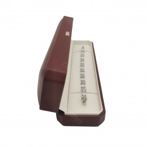 Custom PU Leather Gift Box Soft Velvet Interior Jewelry Necklace Packaging Box