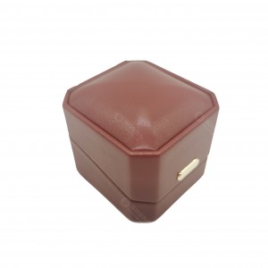 Red PU Leather Jewellery Gift Box Modern Design Jewelry Packaging Box for Ring