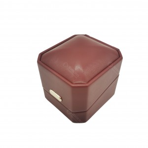 Red PU Leather Jewellery Gift Box Modern Design Jewelry Packaging Box for Ring