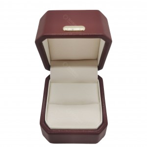 Red PU Leather Jewellery Gift Box Modern Design Jewelry Packaging Box for Ring