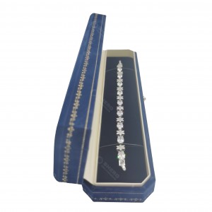 Wholesale Velvet Jewelry Box Blue Jewellery Organizer Box For Ring Gift Packaging Custom Logo