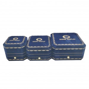 Wholesale Custom Velvet Ring Bracelet Pendant Box Luxury Velvet Jewelry Gift Box For Proposal Anniversary