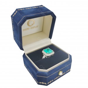 Custom Logo Pink Velvet Jewelry Box High End Jewellery Gift Box For Ring