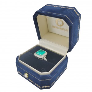 Elegant Velvet Jewellery Gift Box Travel Portable Fabric Jewelry Box For Necklaces Present